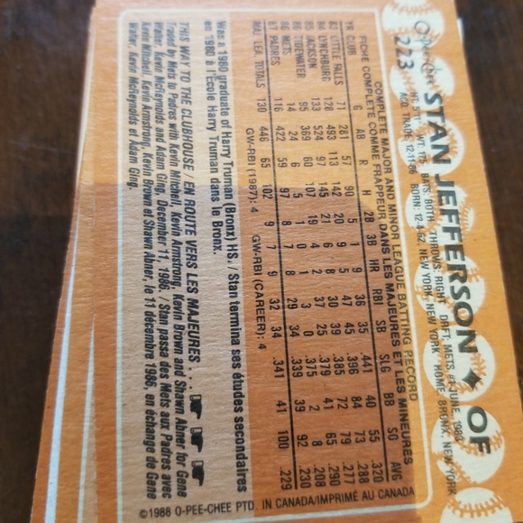 80's OpeeChee baseball cards - Picture 3 of 3